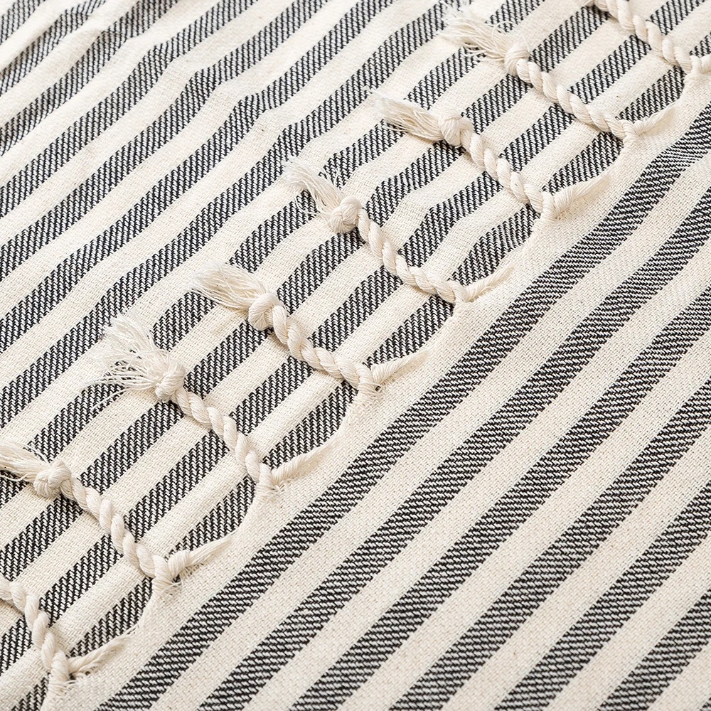 YEUZLICOTTON Hot Sale luxury Striped Tassel 100% cotton sauna spa bath towel For Home 100*180CM Travel Turkish Large beach towel