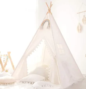 1.6 m/1.3 m Tenda Anak Rumah Bermain Dalam Ruangan Wigwam untuk Anak Tenda Tipi Anak Portabel Teepee Balita Lubang Bola Kastil Gadis Ruang Bermain 10 teepee penjualan terbaik untuk anak-anak - №