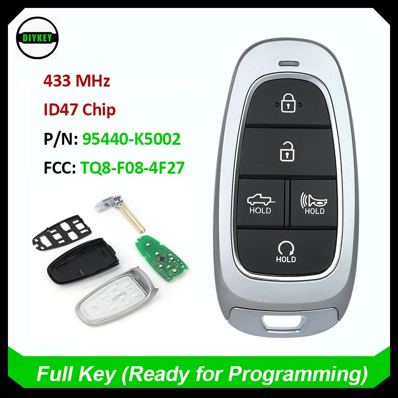 

Умный безключевой дистанционный ключ DIYKEY 95440-K5002 для Hyundai Santa Cruz 20212022 2023 FCCID: Стандартная идентификация 433 МГц, чип ID47