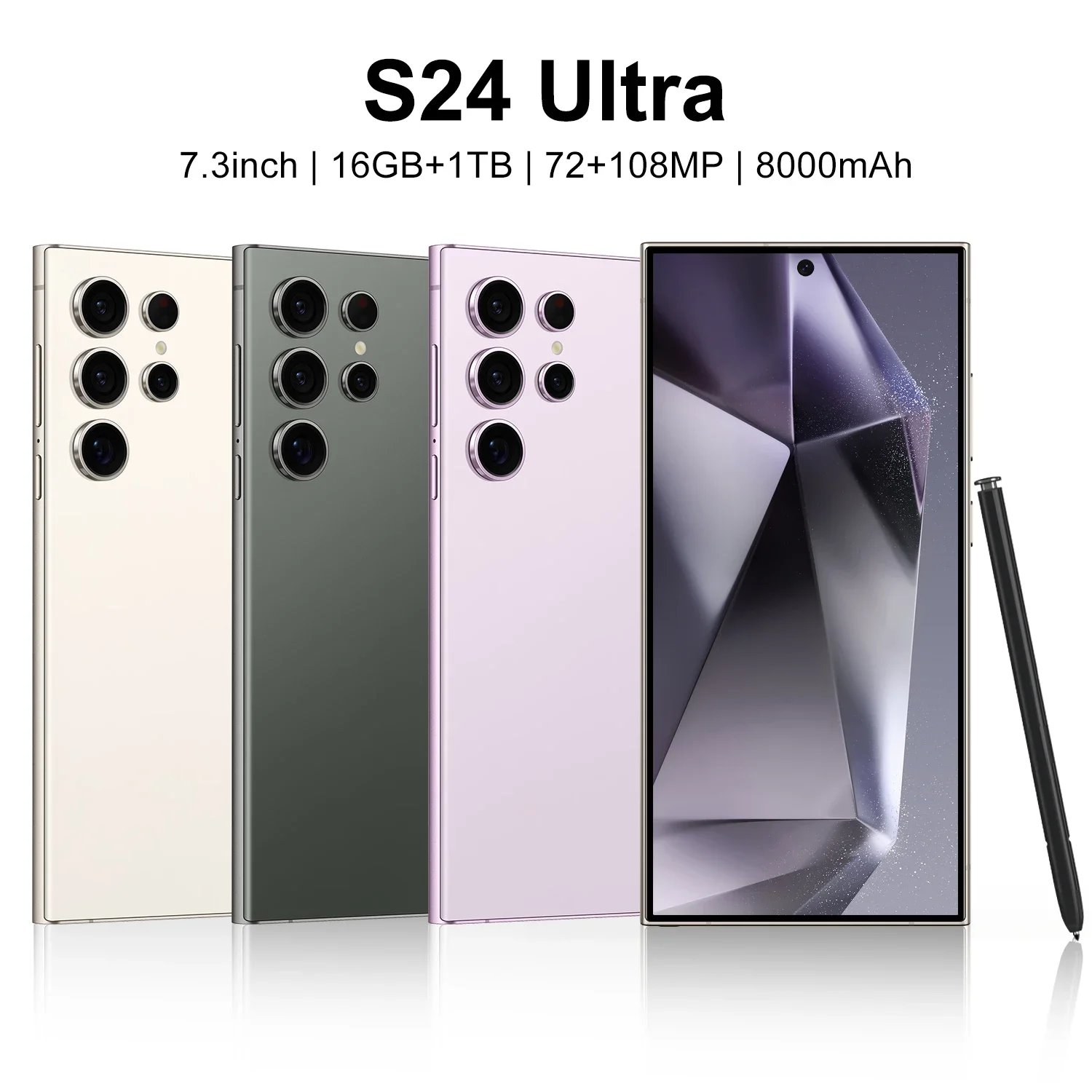 

2024 New S24 Ultra 5G Smartphone Original 7.3 inch Celulares Android Moblie Phones Unlocked Dual Sim Global Version cellPhones