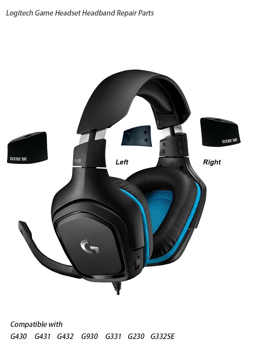 Logitech Wired Gaming Headset G930 G432 G430 G431 G332 G230 Headband cerniera connettore girevole auricolare di ricambio