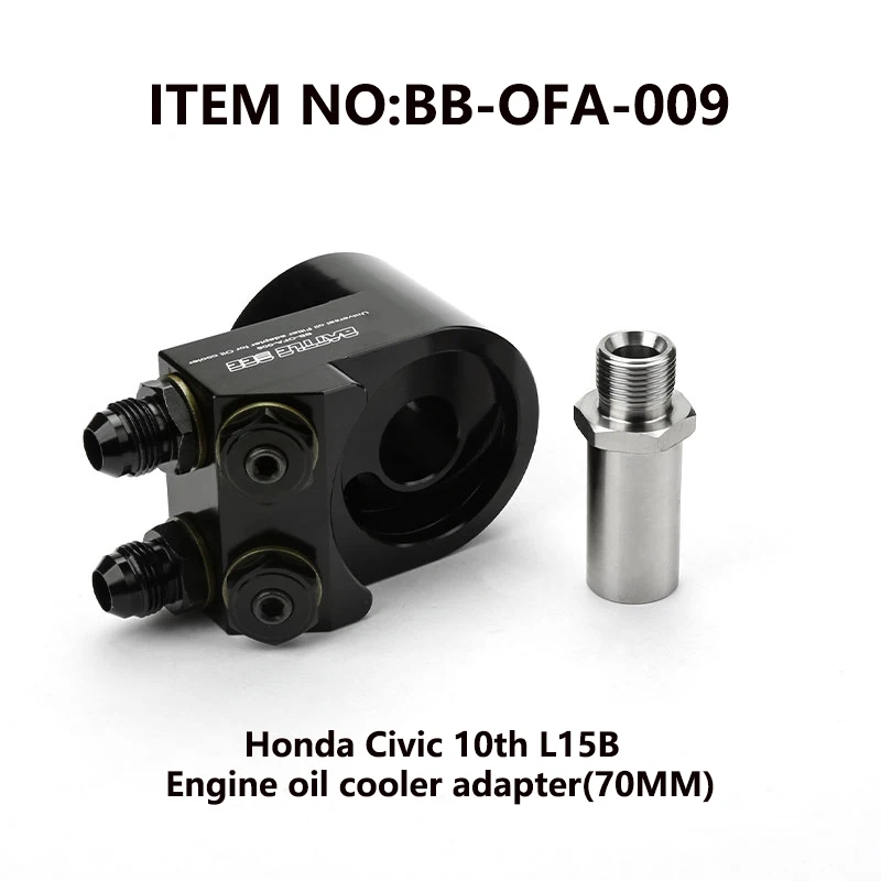

BATTLEBEE Oil Filter Adapter Plate Cooler Adapter M20x1.5 For Civic FC1 FK7 FK8 Cooling System BB-OFA-009