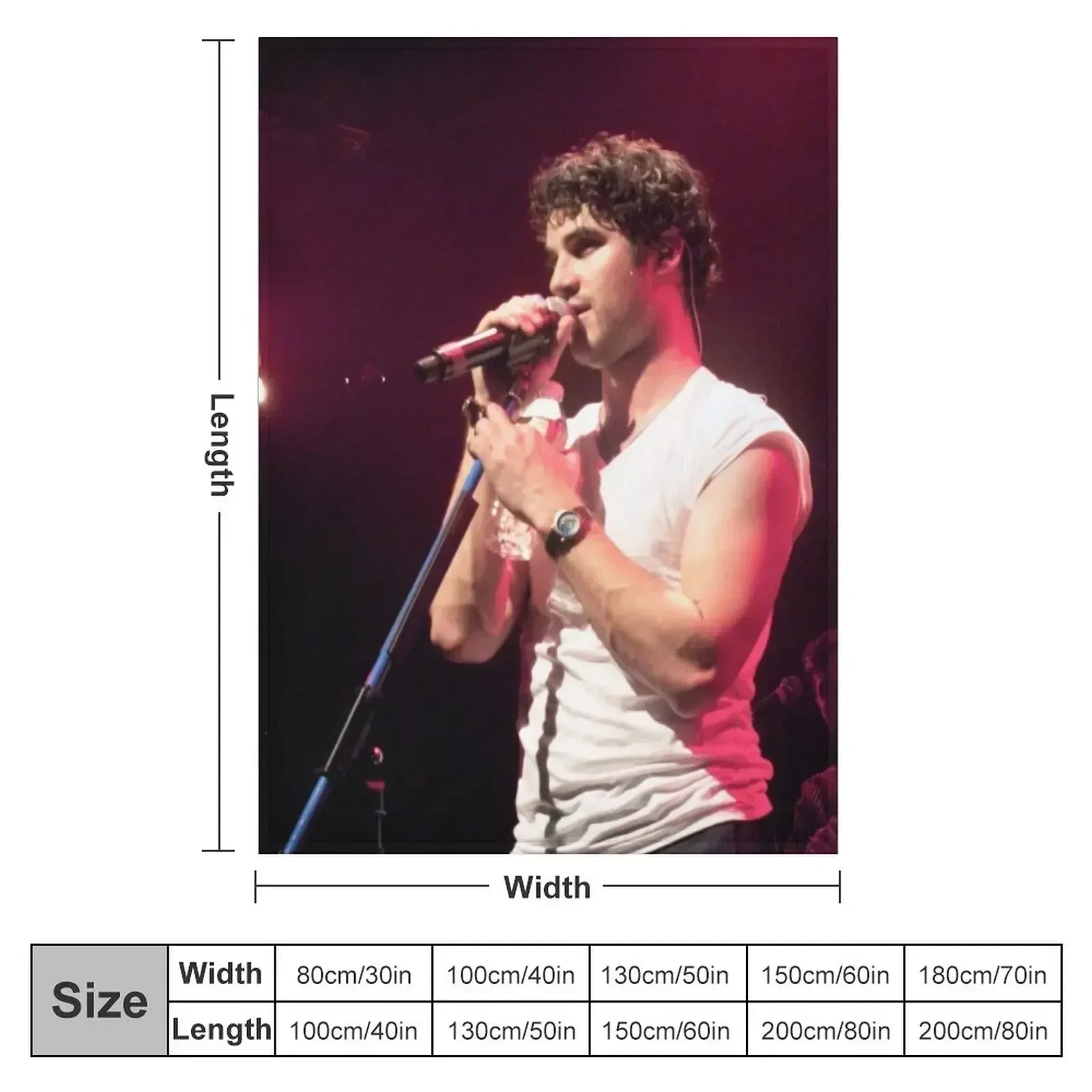 darren criss: listen up Throw Blanket Flannel Fabric Beach Sofa blankets and throws Blankets