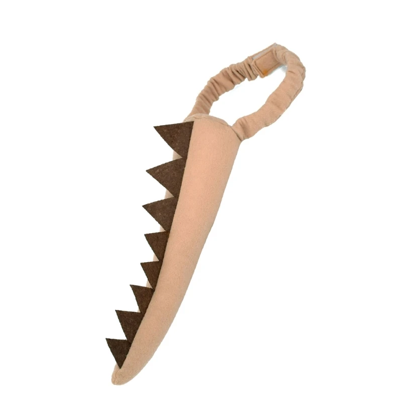 652F Crianças Fantasia Cauda Dinossauro Halloween Fantasia Cauda Dinossauro para Criança Menino Menina