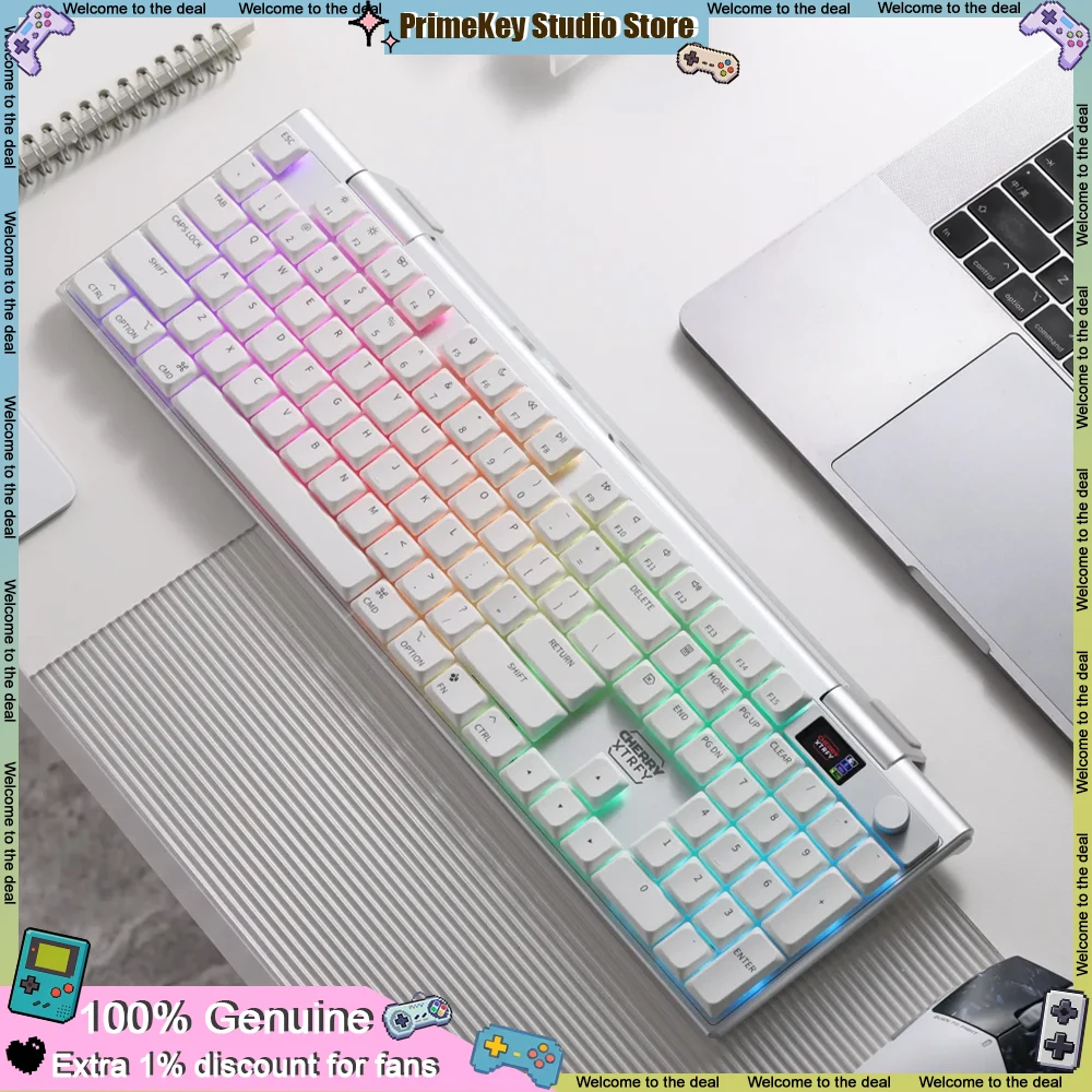 New CHERRY MX10.1 FOR MAC Wireless Ultra-thin Low Switch Mechanical Keyboard 104keys Aluminum Alloy Body for Business Office