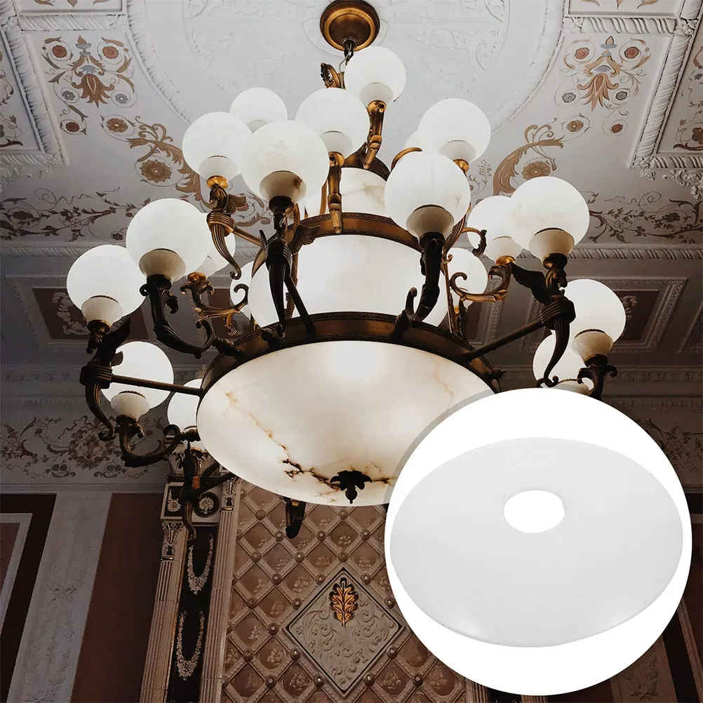 

6PCS Chandelier Base Tray Canopy Round Metal Ceiling Light Fixture Mounting Brackets Pendant Cover Accessories Wall Lamp Decor