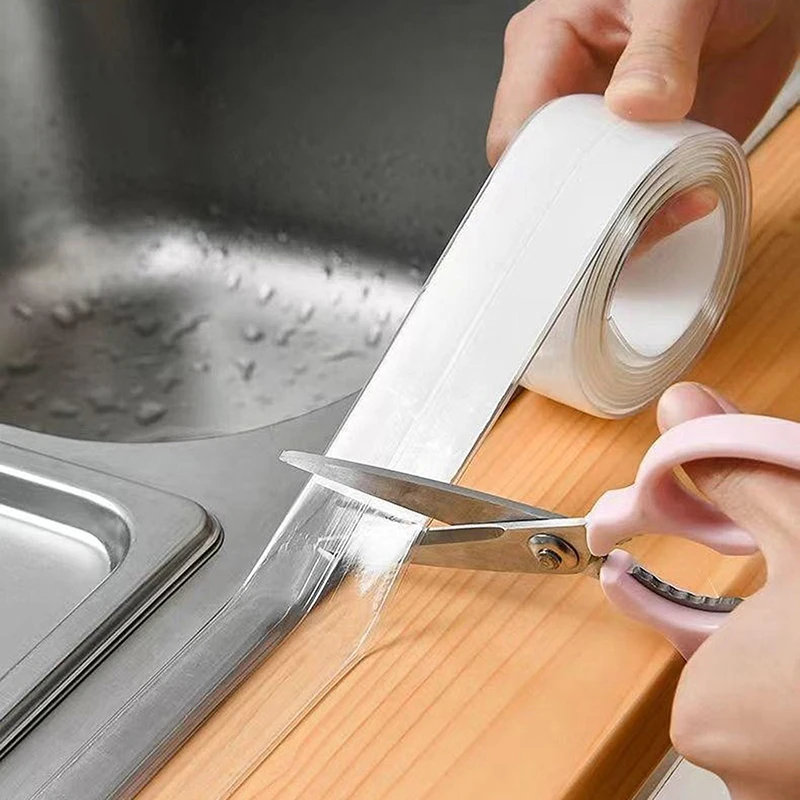 Transparent Self-adhesive Tape Kitchen And Bathroom Waterproof Mildew Stickers Sink Beautiful Stickers Sealing Strip Tape