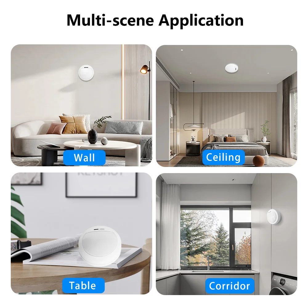 Meian ZigBee Motion Sensor Human Body Sensor Movement Infrared Wireless Connection Smart Home Work With Tuya Smart Life Need Hub