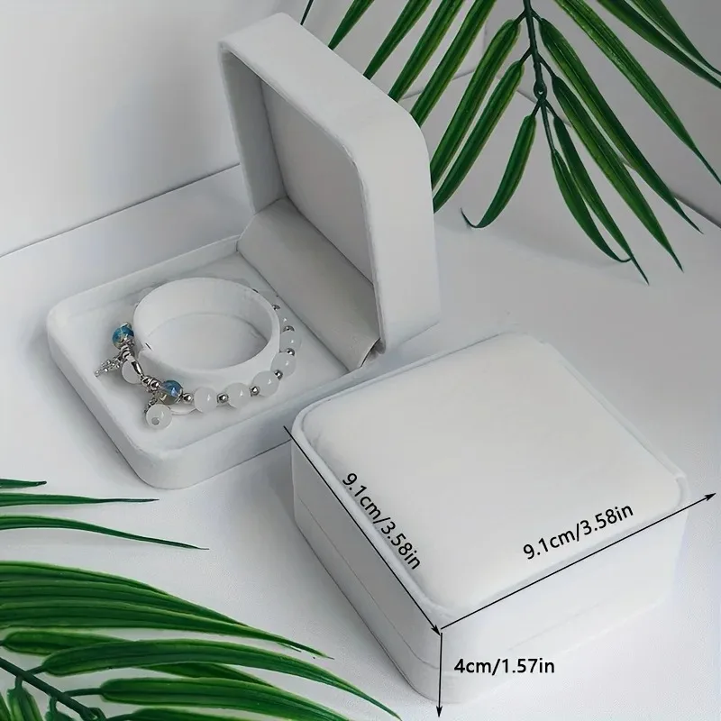 200 Elegant Velvet Jewelry Gift Boxes Soft Pink Square Clasp Closure Velvet-Lined Interior Bracelets Bangles Storage Organizer