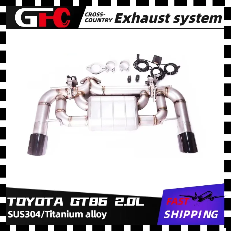 

Выхлопная система с высокопроизводительным клапаном, глушителем, трубой для слива и двумя насадками на выхлопную трубу, для Toyota GT86 2.0L 2013-2020 годов