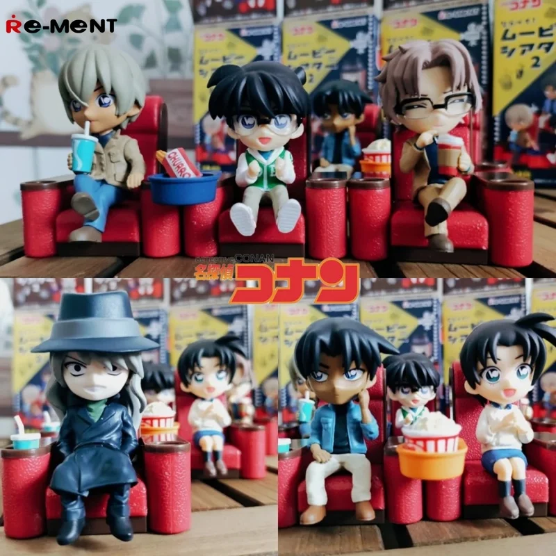 

Re-Ment Anime Detective Conan Action Figures Collection Table Ornaments Children Gifts Blind Box Cinema Watch Films Scene Props