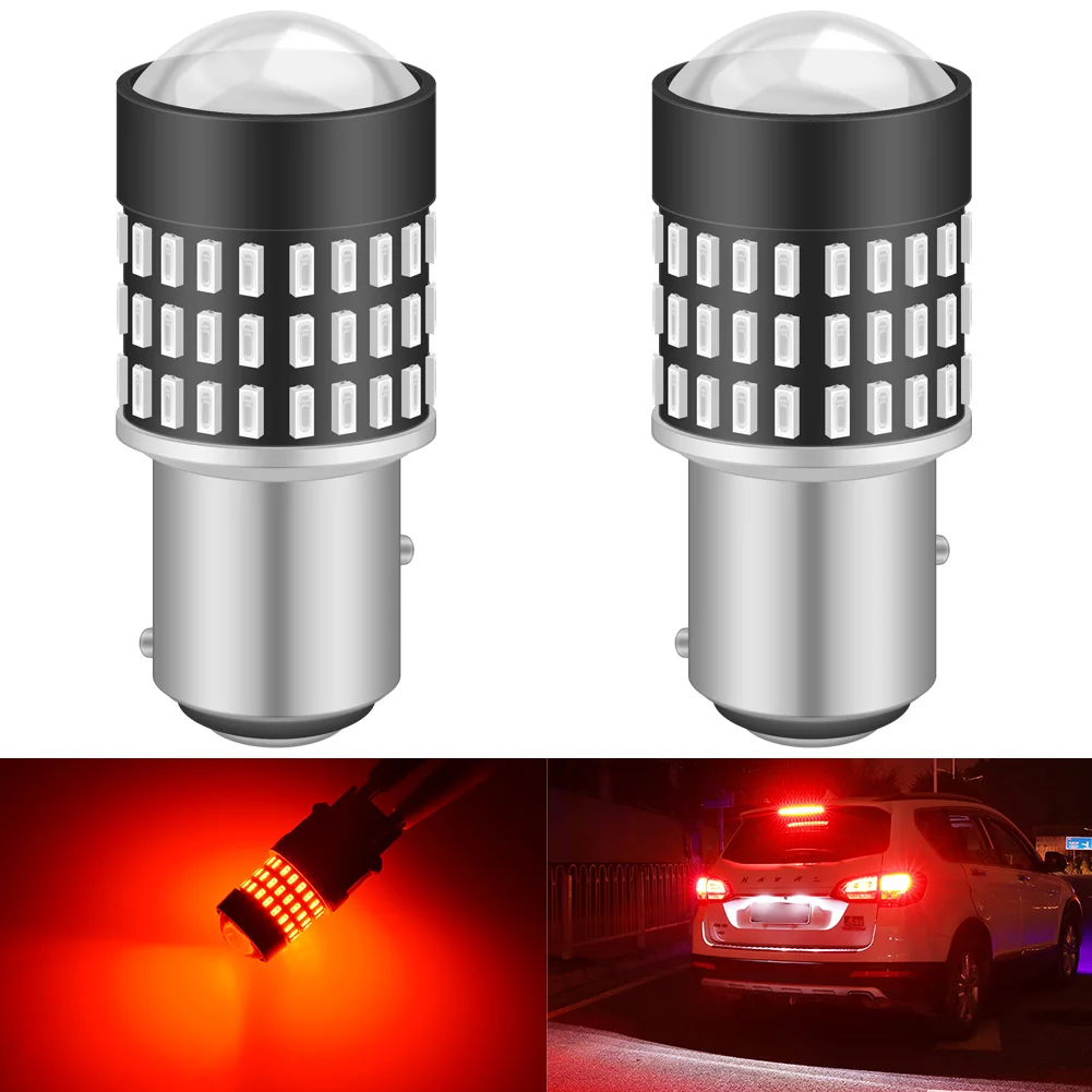 2x 1157 P21/5W BAY15D Led Brake Lights Stop Bulb Diode Tail Lamp 12V For Peugeot 206 CC 308 SW 3008 107 106 407 306 406 EXPERT