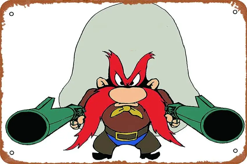12 * 8 ZOLL Yosemite Sam Bügeltransfer # 1 Retro Metallposter Vintage Schild Bar Musik Club Männerhöhle Zimmer Wanddekoration