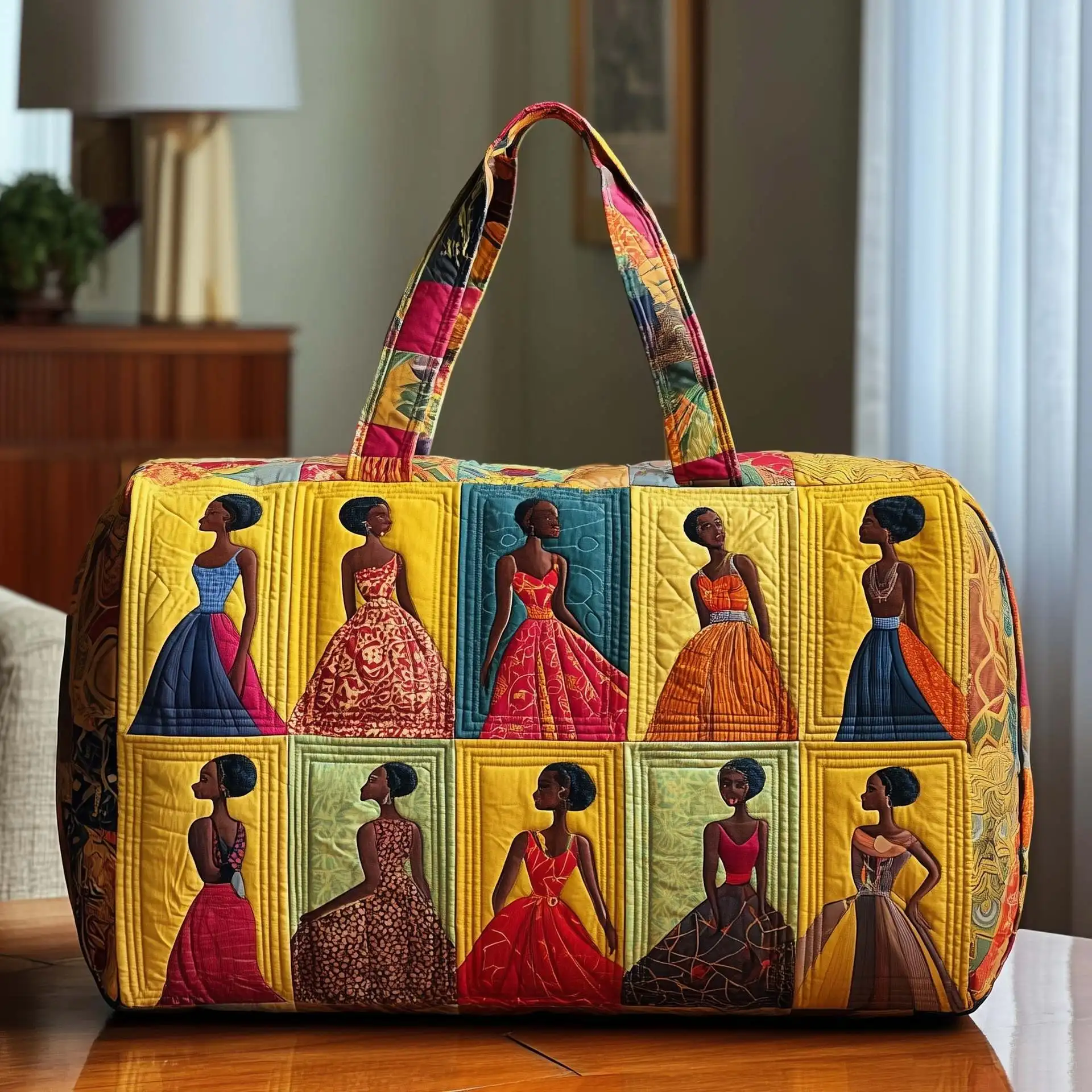 

3D Printed Quilted Bags retro fashion Personalized Gifts Bags Handbag Tote Bag Custom Training Travel Bag Beach Hiking Camping