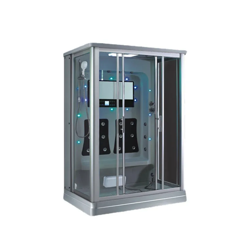

Gray rectangular steam room, double 1.6-meter shower room with bottom basin