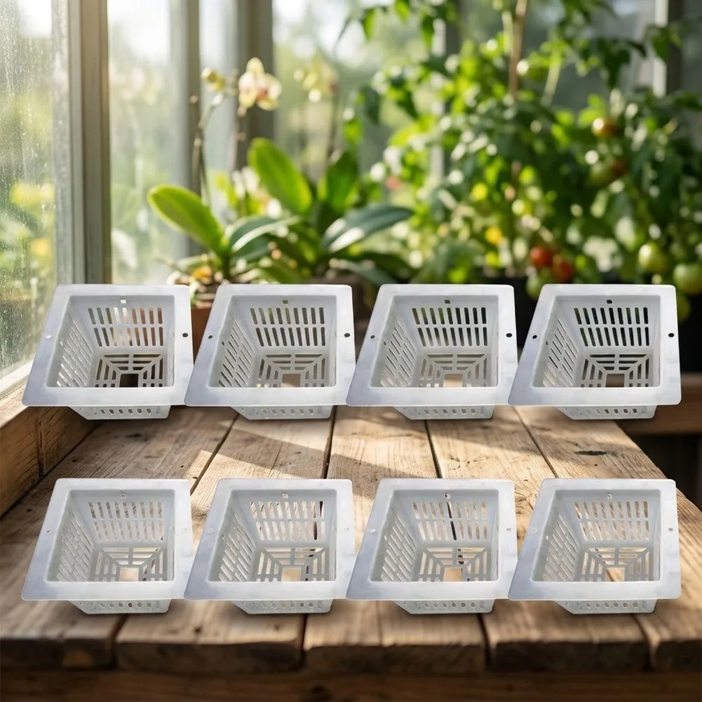 10pcs Water Culture Plant Net Pots Mesh Design with Multiple Drainage Holes Promotes for root Aeration and Healthy Growth
