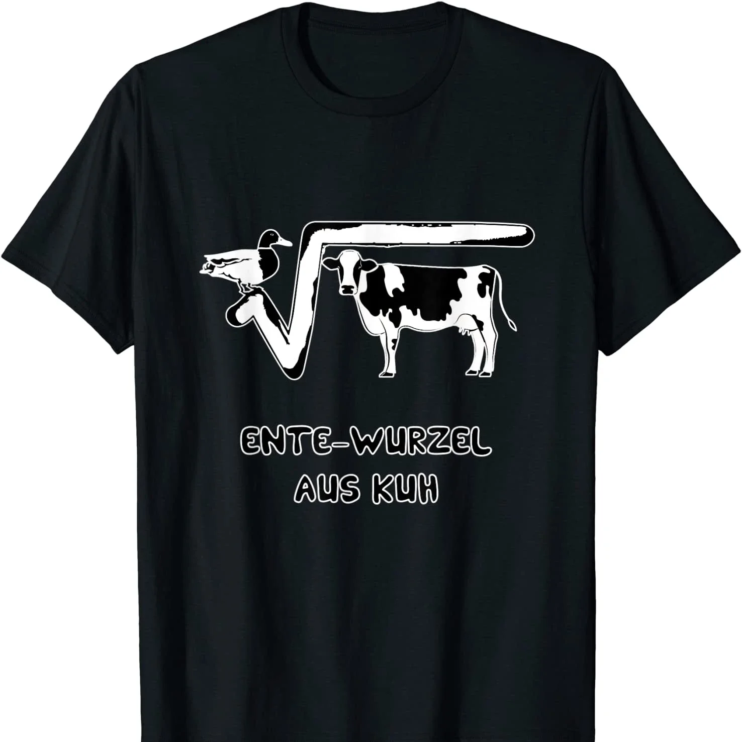 N-te Wurzel aus-Q Duck Root Cow Mathe-Nerd Formel Gleichung T-Shirt. Premium Cotton Short Sleeve O-Neck Mens T Shirt New S-3XL