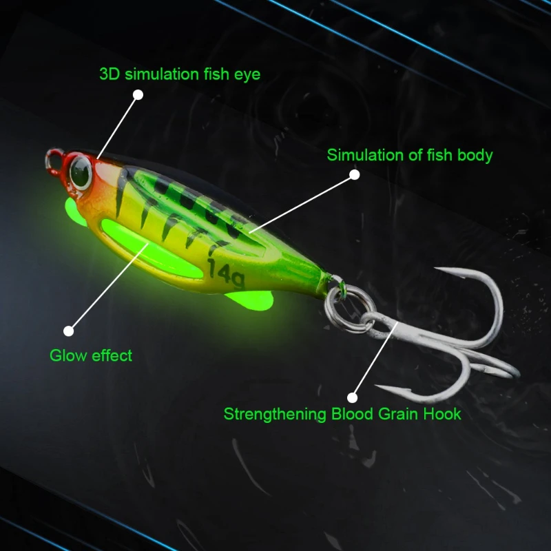 2 قطعة 4 جرام 7 جرام-20 جرام ملعقة تهزهز ثلاثية الأبعاد العين الجليد الصيد إغراء مضيئة الطعم الثابت مع توهج العصي Wobblers ل باس الصيد اكسسوارات سمك السلمون المرقط