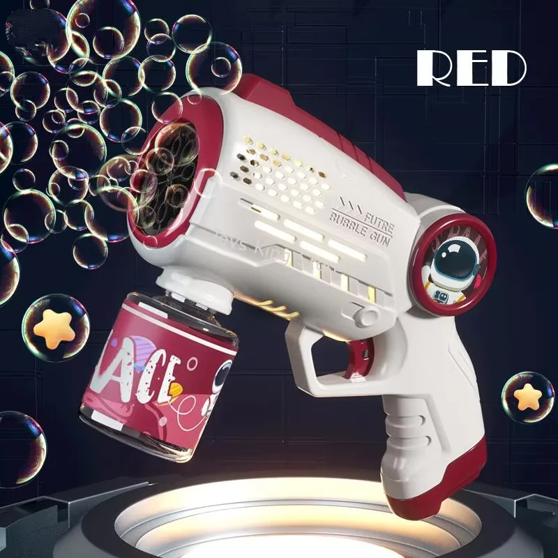 Machine à bulles électrique automatique pour astronaute, poignée légère, pistolet à bulles, plage, jeu de fête en plein air, jouets fantaisie pour enfants, cadeaux