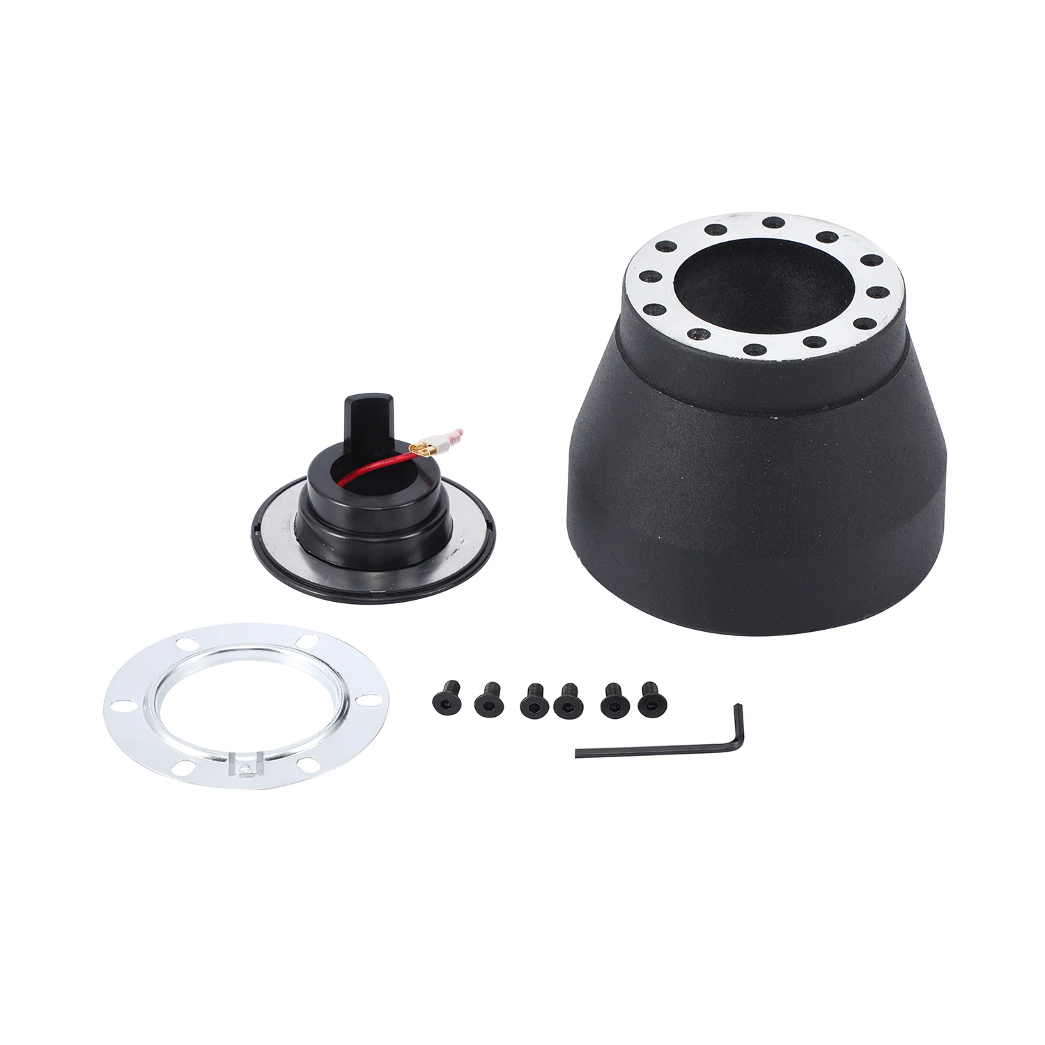 PopularAuto Parts Black Racing Steel Steering Wheel Hub Boss Kit Adapter for BMW E30 E32 E34 Auto Parts