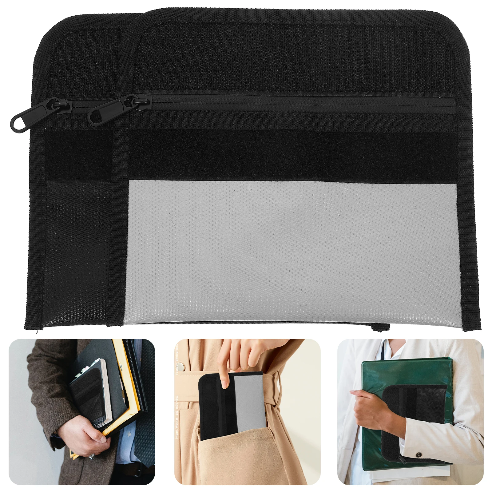 

2 Pcs Fireproof File Bag Document Bags Resistant for Money Storage Fire-resistant Travel