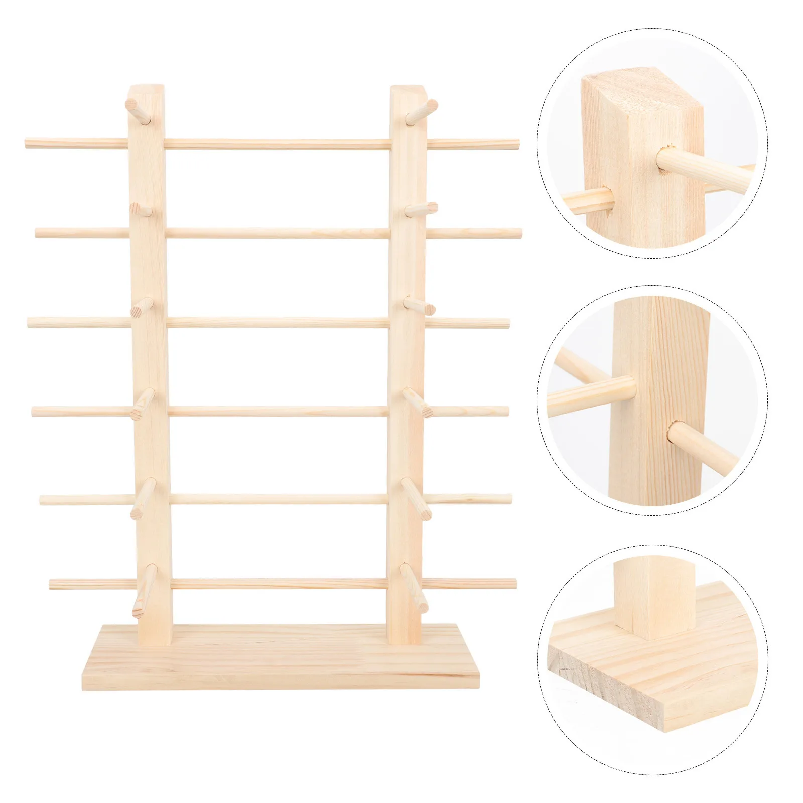 

Glasses Display Rack Wooden Sunglasses Holder Store Organizer Large Capacity Eyewear Tabletop Rack Sunglass Organizer