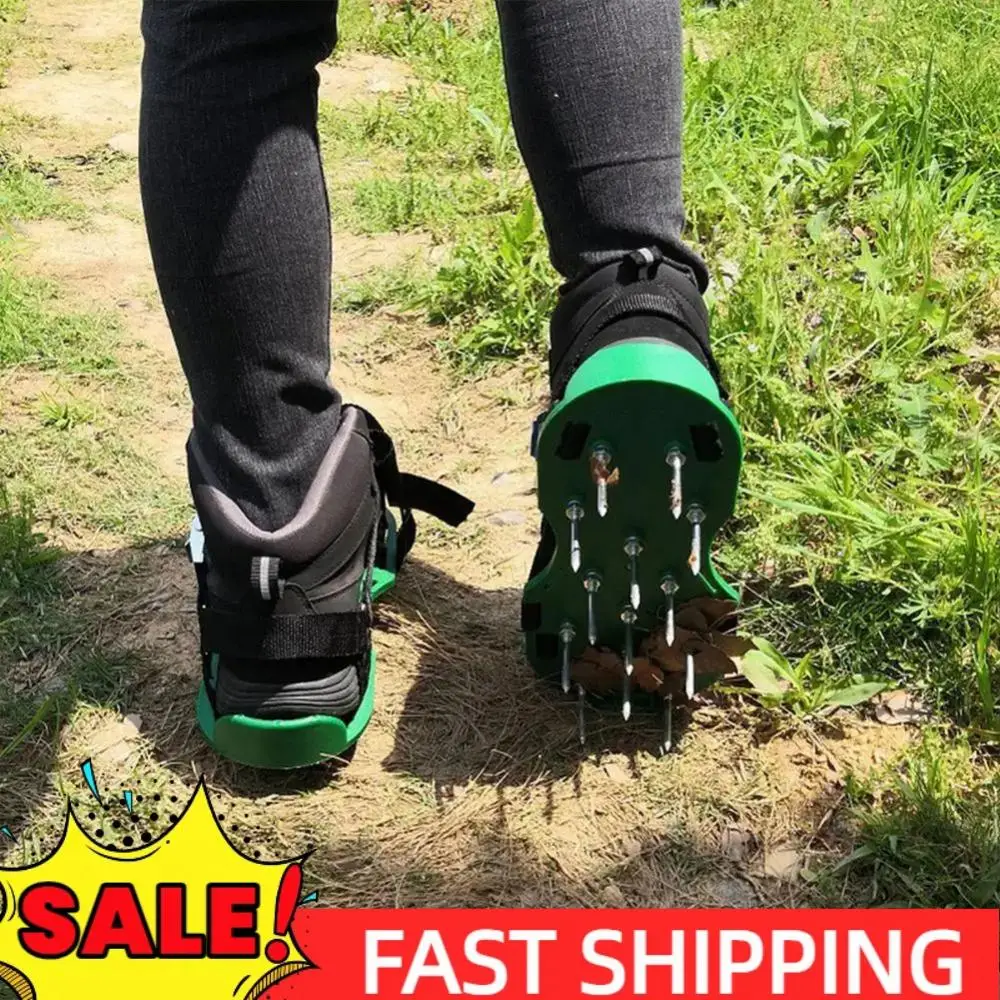 

Обувь для аэратора для газона. Обувь для аэрации с регулируемым ремешком. Садовые сандалии-аэраторы. Противоскользящие сандалии для аэрации газона.