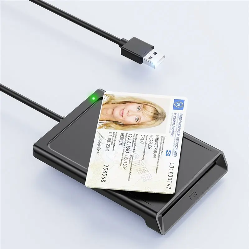 【SLEEK 】2-in-1 contact + NFC smartcardlezer Contact PCSC smartcardlezer PC-gekoppelde smartcardlezer/-schrijver met dubbele interface