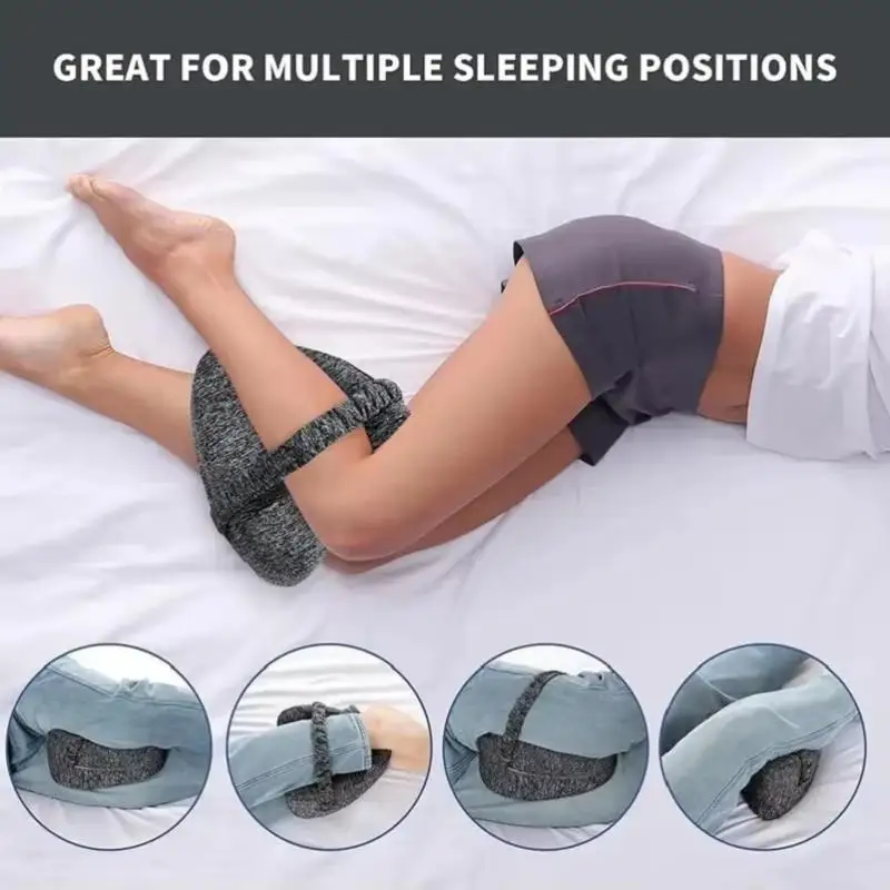 Orthopedic Breathable Knee Pillow Heart Shaped Memory Foam Leg Support Cushion for Post Surgery Recovery Sleep Rest