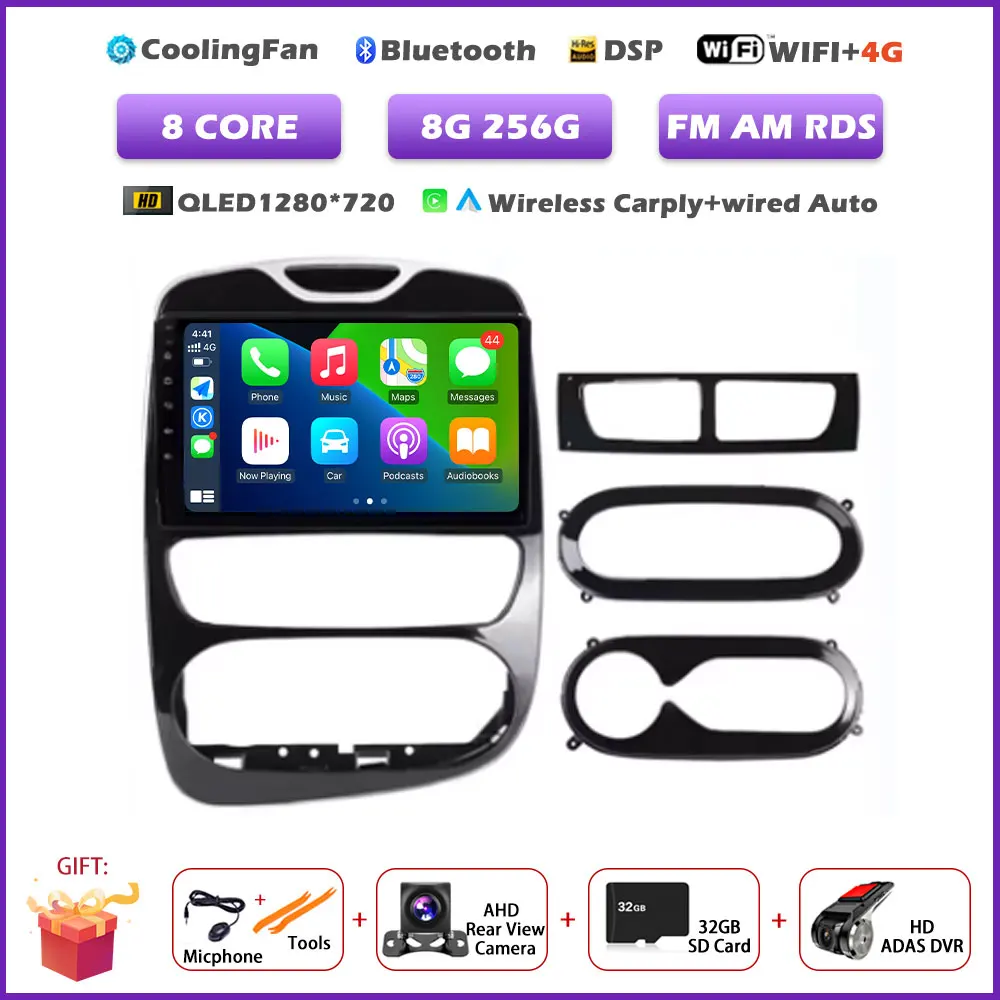 Voor Renault Clio 4 2012-2016 Carplay autoradio multimediaspeler Android 16 Auto WIFI GPS navigatie DSP stereo BT tools
