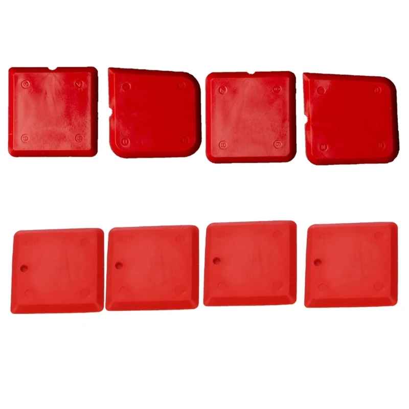 50JC 4Pcs Caulking Tool Silicone Joint Sealant Spreader Spatula Scrapers Edges Repair Tool Multifunctional Scrapers Set