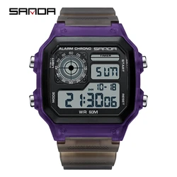 Fashyion Sanda Top Brand Led Digital Sport Chronograph Date Lady Tpu Band Week 50m Waterproof Female Electronic Gift Watches