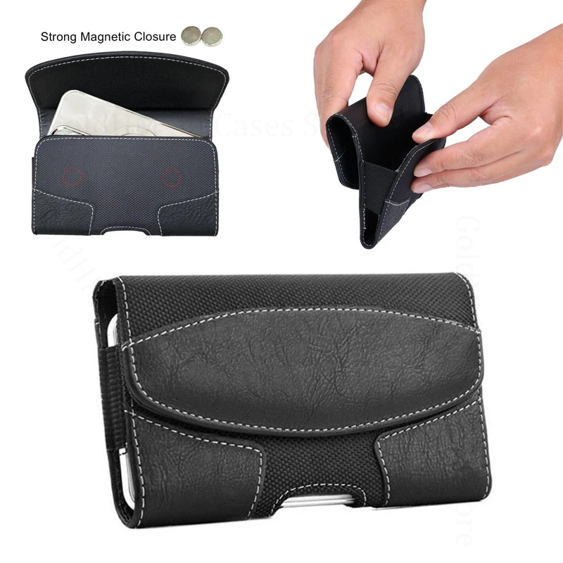 

For Xiaomi 17 Pro Max Magnetic Flip Leather Phone Cases For Xiaomi 15T Pro 15S 14 Pro Mi 13 12S Ultra Waist Bag Belt Phone Pouch