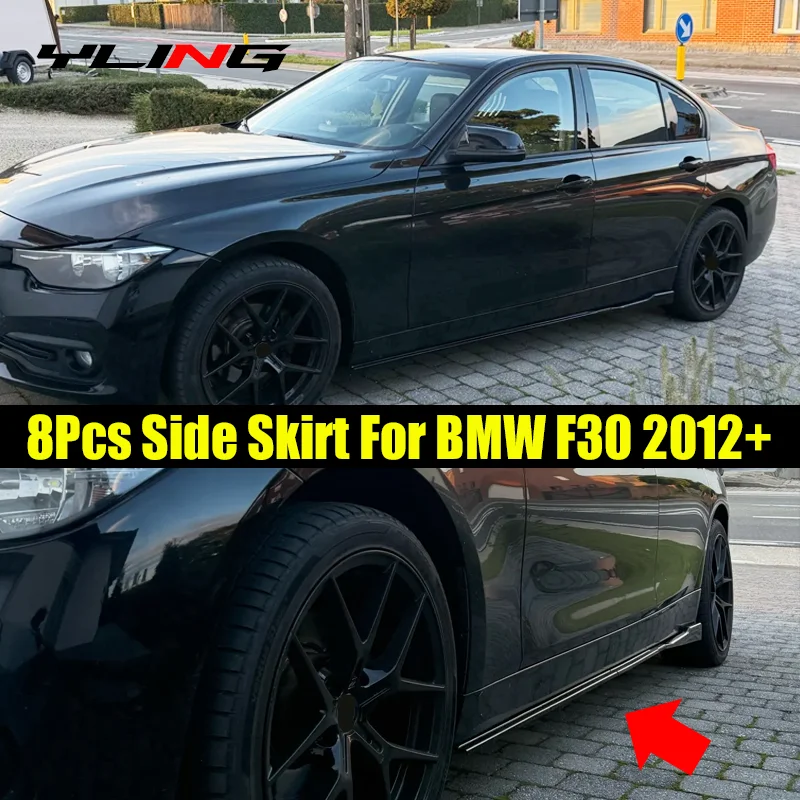 

Аксессуары для BMW 3 серии F30 F20 F31 E90 E87 G20 2005-2020 + боковые юбки, удлинитель рокерной панели, окрашенный АБС-пластик, глянцевый черный 8