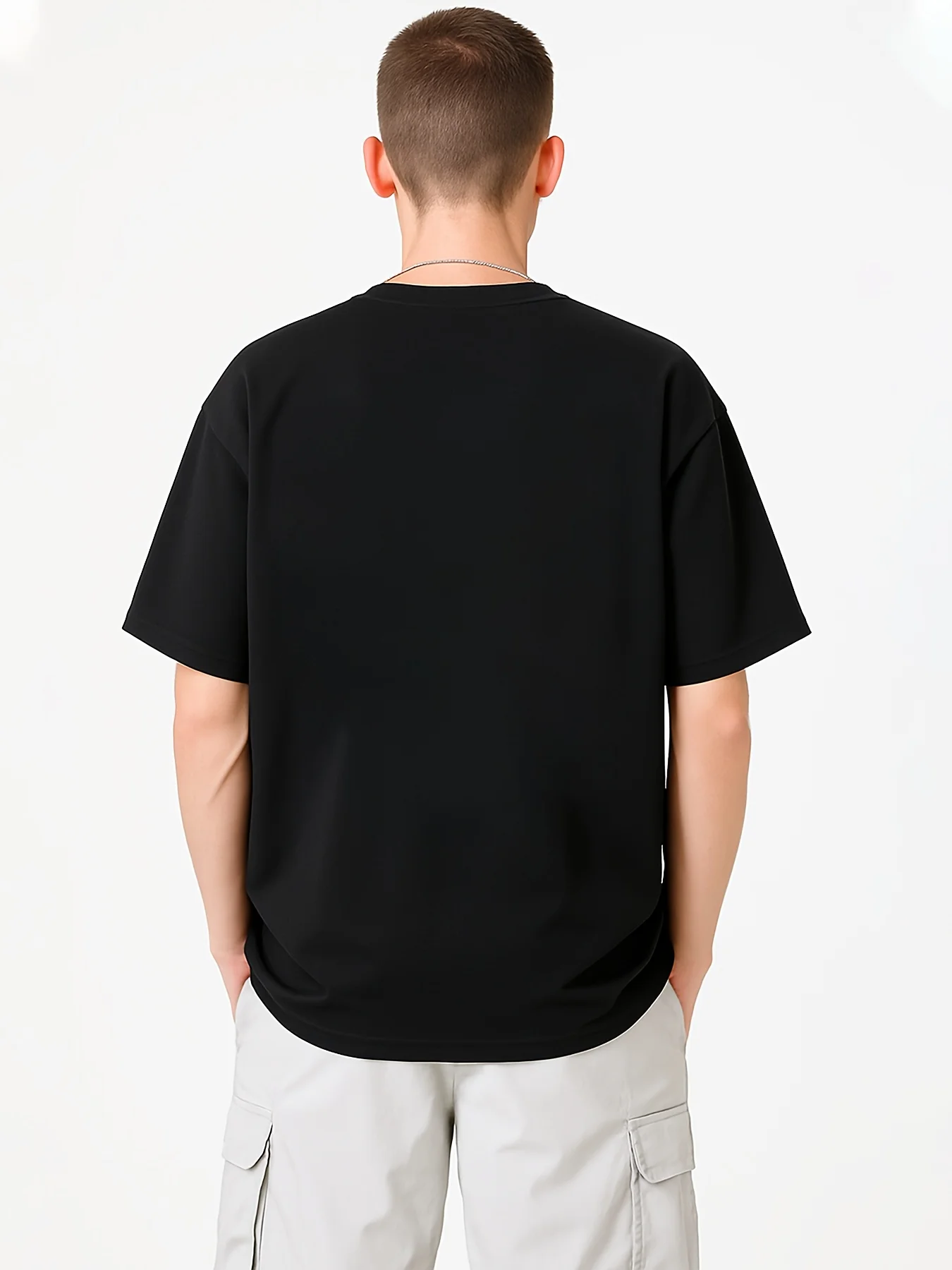 الرجال القوطية الجمجمة نمط تي شيرت 100% القطن فضفاض نمط غير رسمي جريئة الشيطان الجمجمة والجماجم رسالة كتلة اللون تصميم