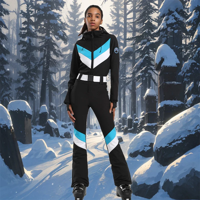 

Overalls Skiing Suites 2025 Women Ski Set Outdoor One Piece Windproof Snowboard Wear Female Snowsuit Waterproof Winter Clothing