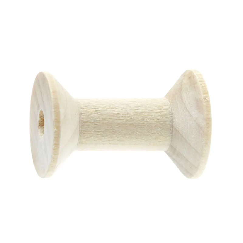 10PCs Empty Wooden Bobbin Spools For Thread Wire Needlework 47mmx31mm