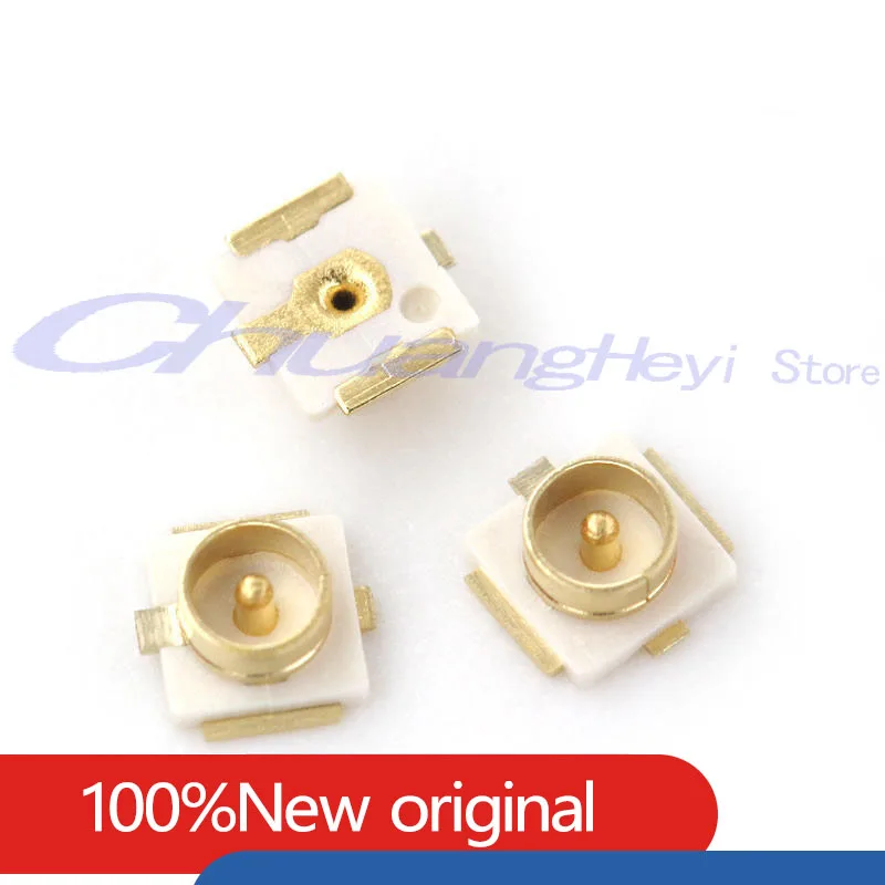 100Pcs/Lot  U.l IPEX/IPX Connector U.F-R-SMT Patch RF Coaxial Antenna Base 20279-001E