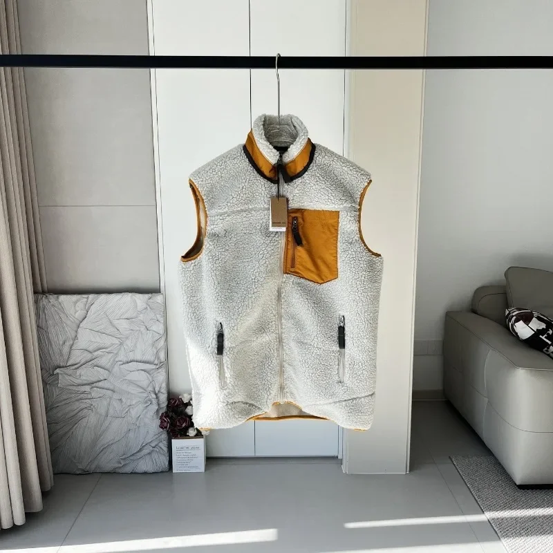 عالية الجودة صوف الضأن فضفاض الوقوف طوق الصوف جاكيت زيبرا الخريف والشتاء سميكة الدافئة لينة ومريحة زوجين سترة