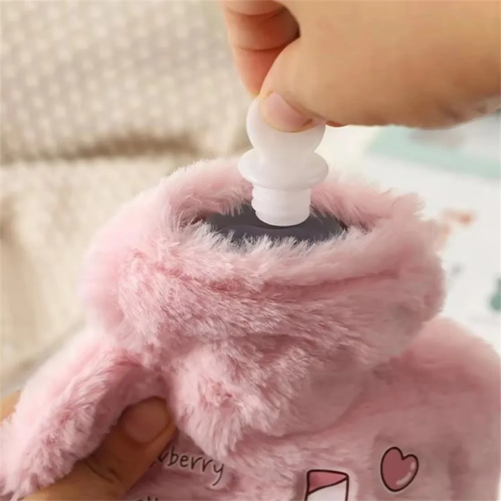 High Quality 250/500/1000ML Plush Hot Water Bottle Bag Mini Filled Hand Warmer Reusable Portable Belly Warmer