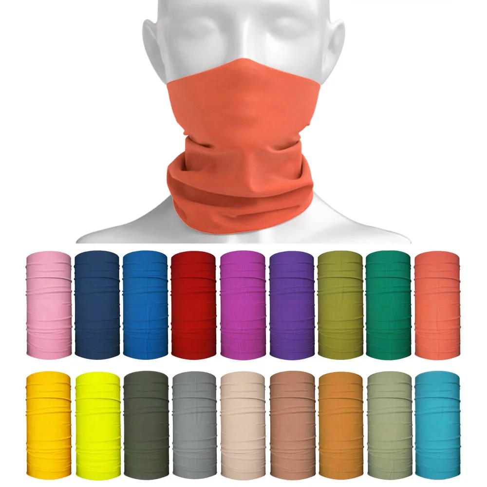 New Arrivals Dyeing Color Sun Protective Scarf Summer Sports Bandana Snood Unisex Hiking Camping Neck Gaiter Dustproof Face Mask