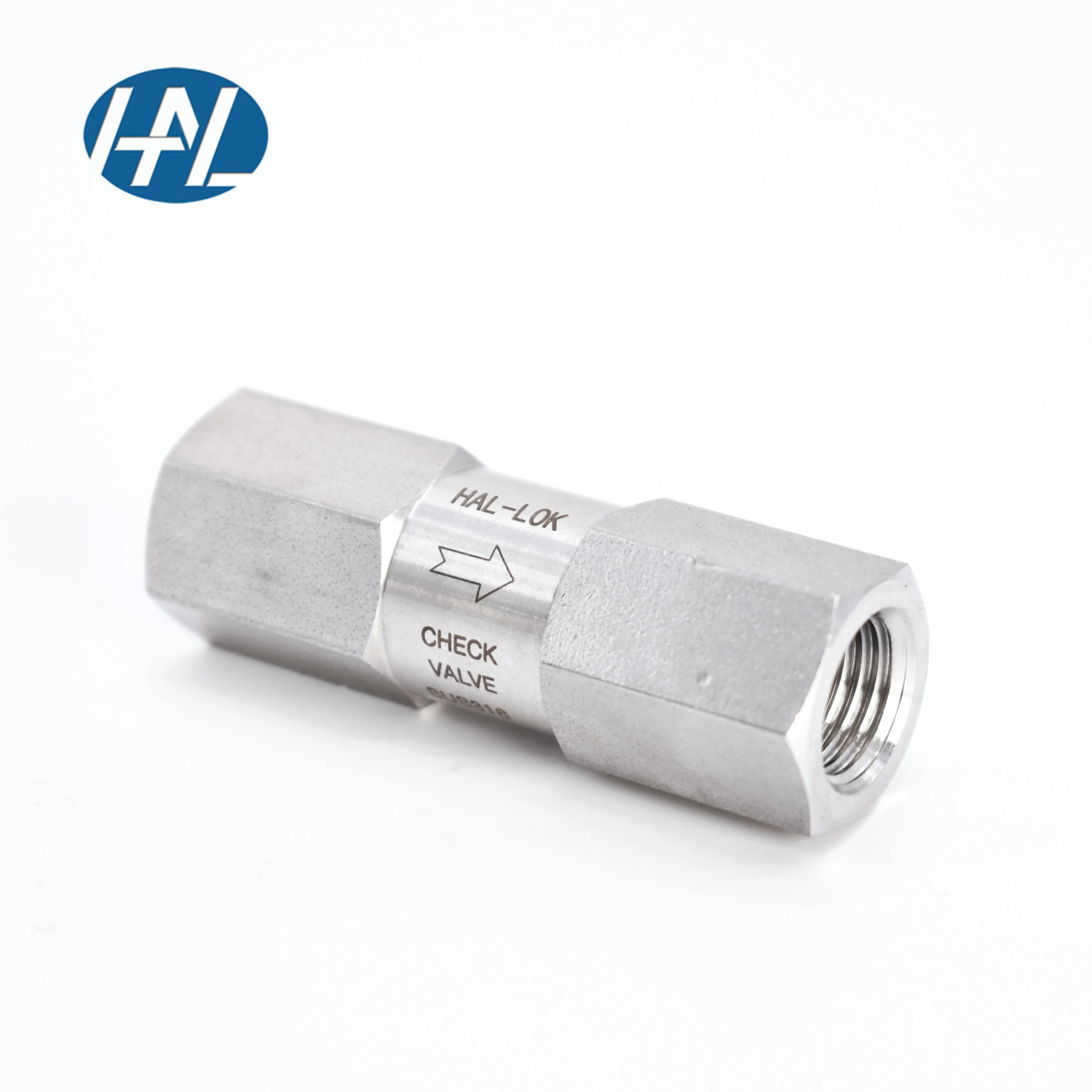 Stainless Steel Check Valve High Pressure Female Thread NPT Check Valves 1/8in, 1/4in, 3/8in, 1inch