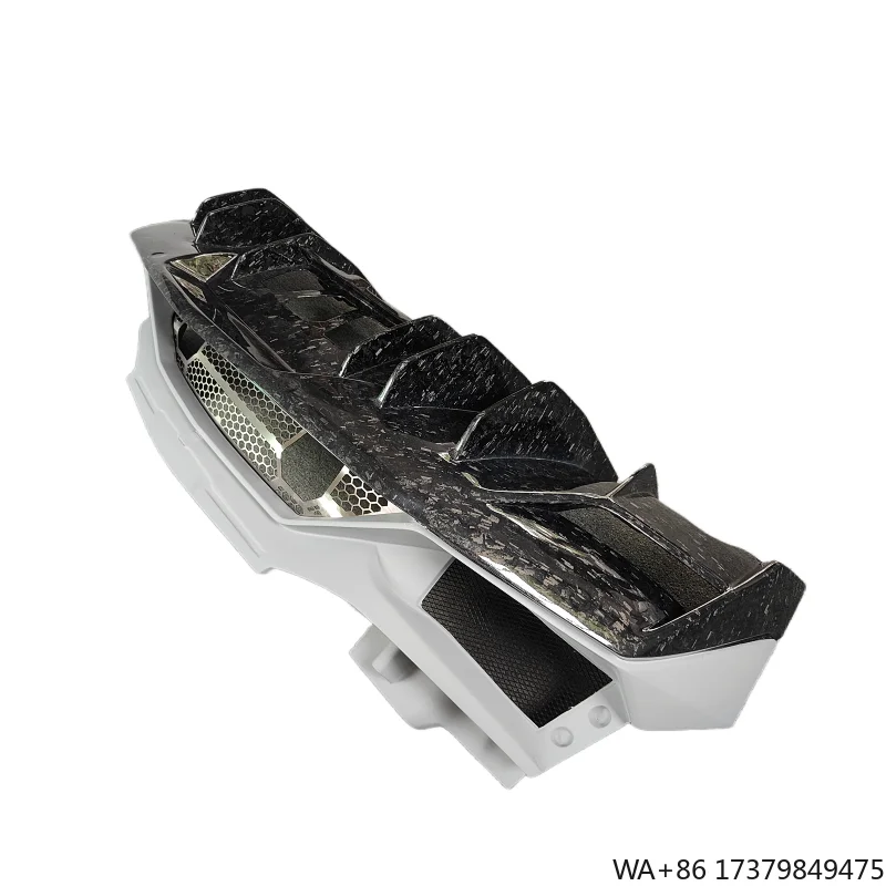 

Used for Lamborghini Aventador LP700 LP750 Upgraded SVJ Style Semi Forged Carbon Fiber Rear Bumper Body Kit