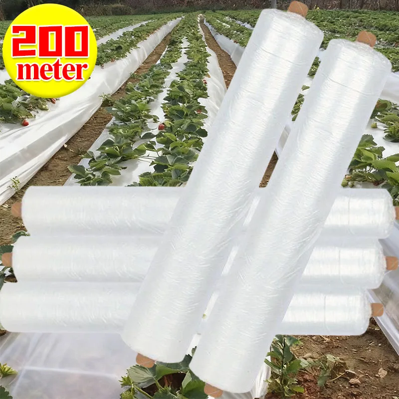 

200M Transparent Greenhouse Film Plastic Small Arch Clear Shed Film PE Hot House Cover Dustproof For Grow Tent Room Garden Plant