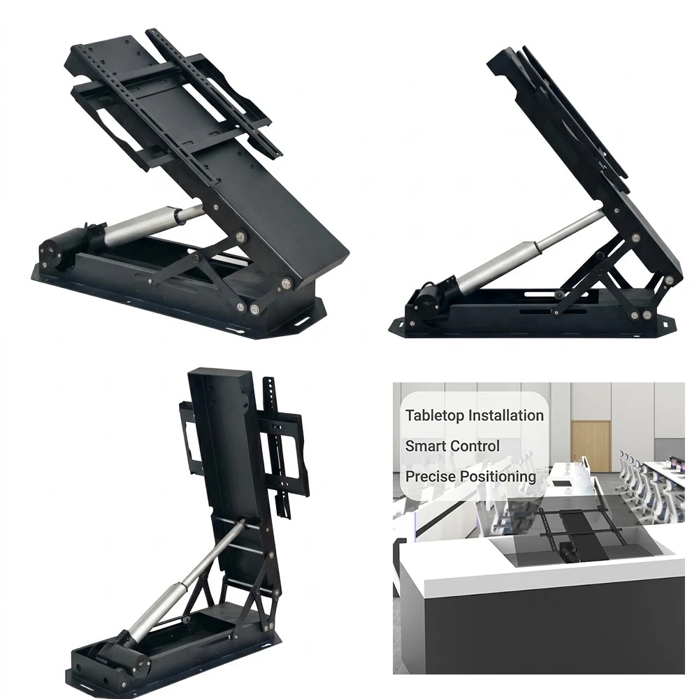 Motorized Fold Down and Swivel TV Bracket Foldable Ceiling TV Mount with Remote for Flat Screen LED TV Ceiling Lift Stand