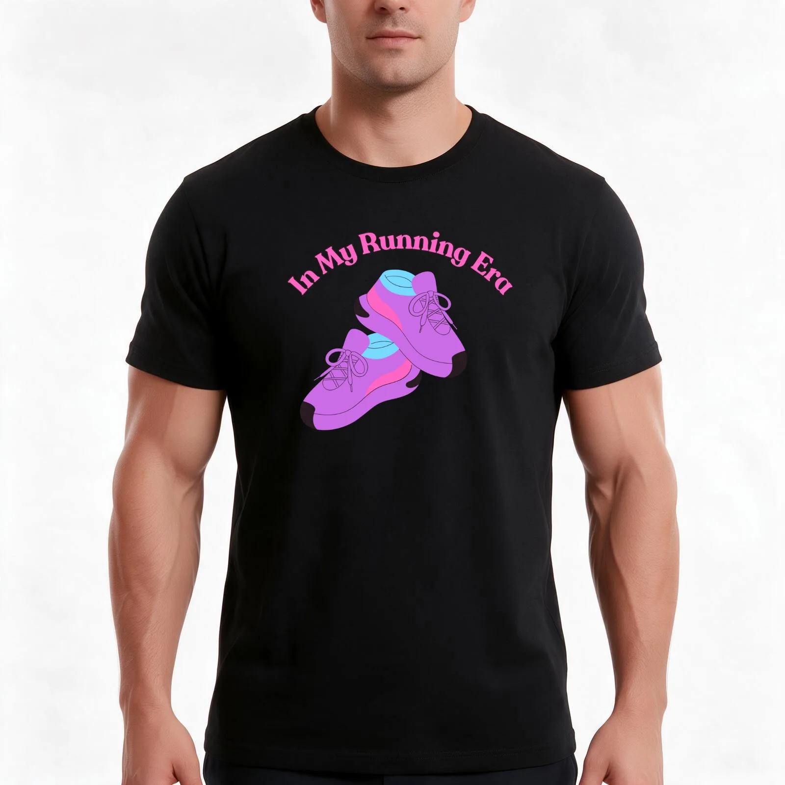 In My Running Era Girl Power Empowered Women T-Shirt, Summer Casual Cotton Tee, Oversized Streetwear Tops, Vintage Graphic Print