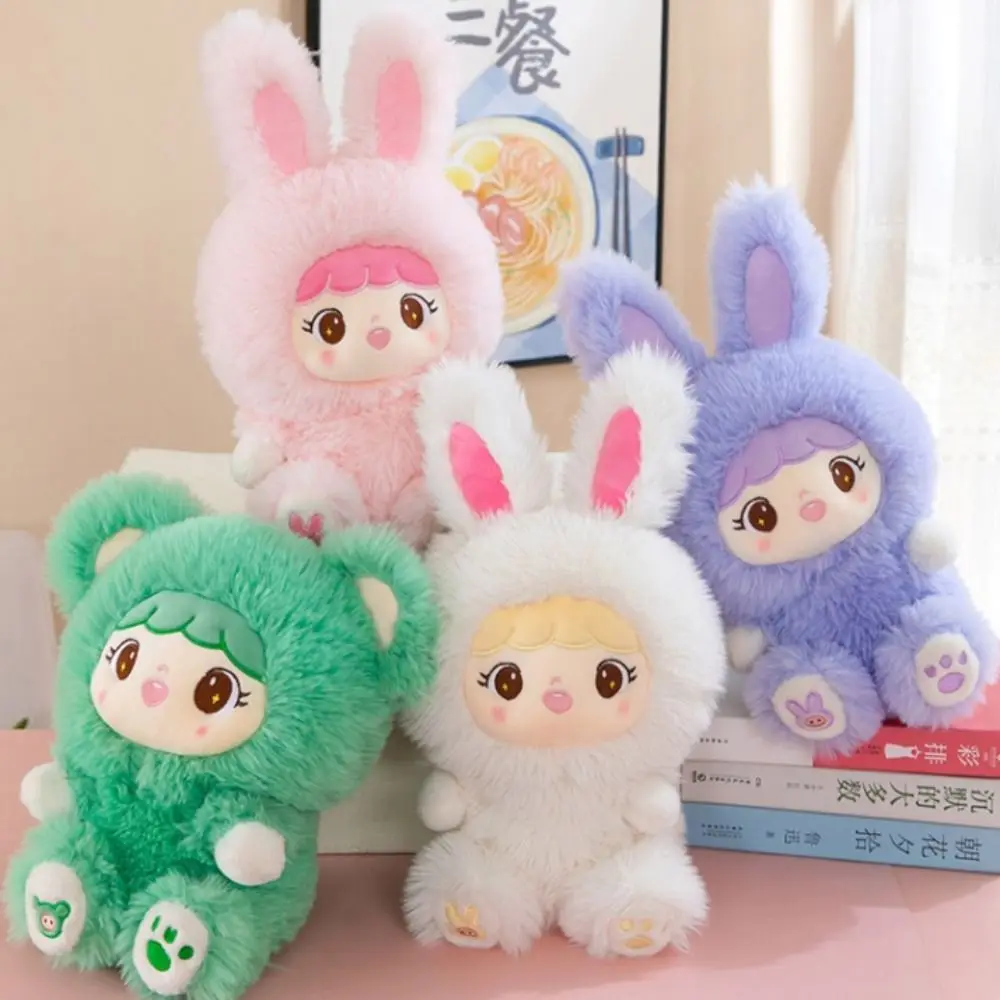 

Soft Long-Haired Rabbit Doll Simulation Cartoon Rabbit Pressed Bed Doll Toy Kawaii Cute Rabbit Stuffed Toy Home Decoration