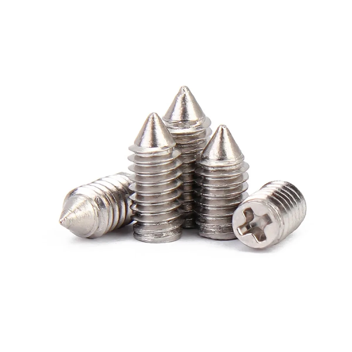 304 Stainless Steel Cross Pointed Set Screw / Headless Machine Bolts M2M2.5M3M4