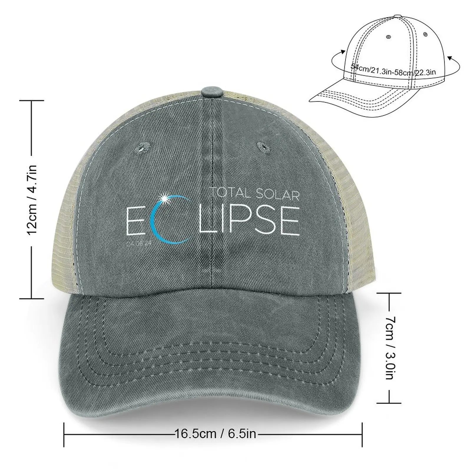 Total Solar Eclipse 2024 Astronomy Lovers Cowboy Hat Hat Luxury Brand Beach beach hat Icon Boy Women's