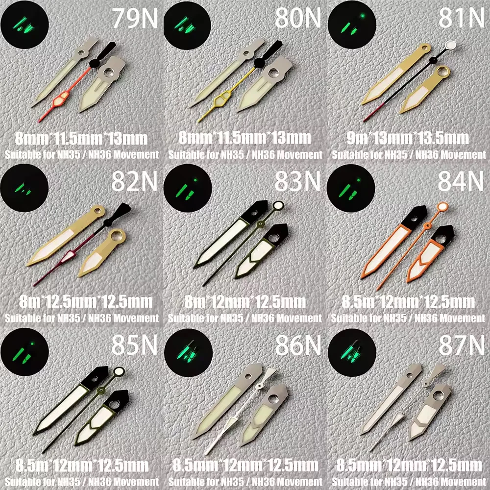 Watch Hands NH35 Hands NH36 Hands Green Luminous Hands Second Hands Watch Accessories Suitable For NH35,NH36 Movement image 5